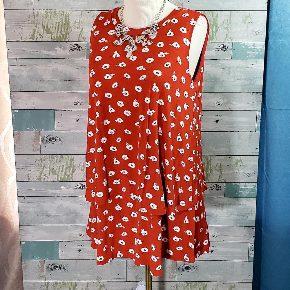 Large Sleeveless Tiered Tunic by A&D